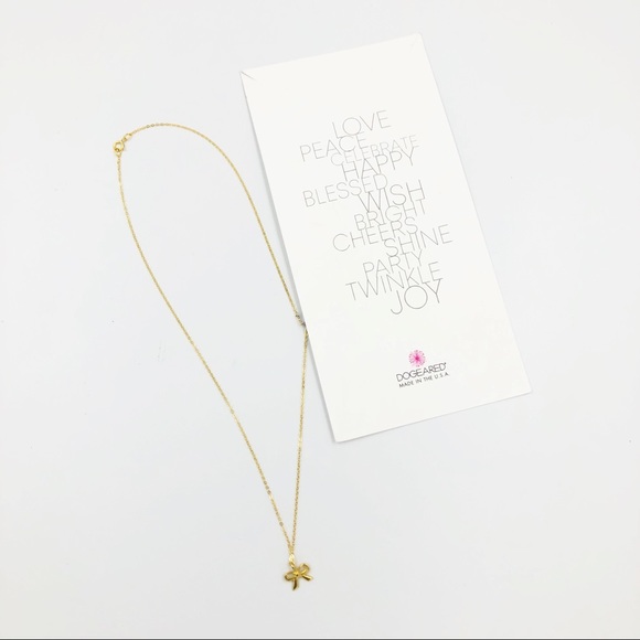 NWOT Gold Bow Pendant - Picture 5 of 8